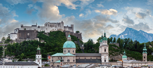 Evening summer Salzburg panorama photo
