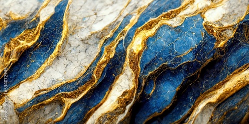 Blue and gold precious surface photo