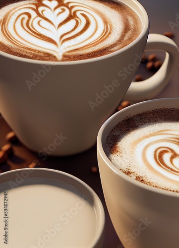 Delicious cream latte