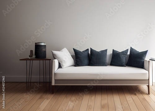 Sofa in a white room