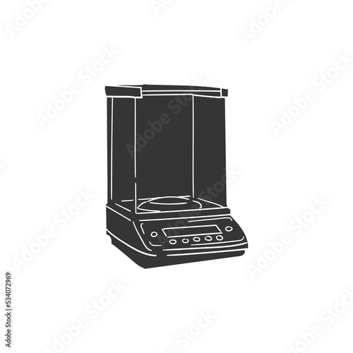 Sterilizer Icon Silhouette Illustration. Laboratory Vector Graphic Pictogram Symbol Clip Art. Doodle Sketch Black Sign.
