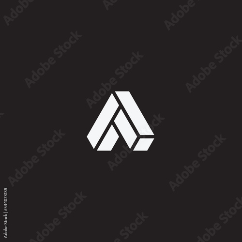 illustration of a black and white triangle