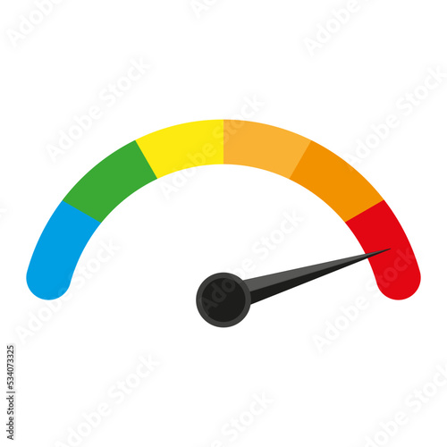 Speed dial indicator. High speed. Vector illustration. Stock image.