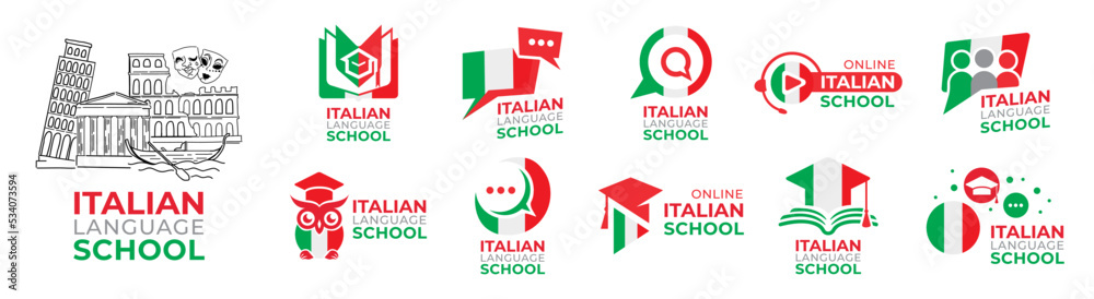 Vector logo of the Italian language school