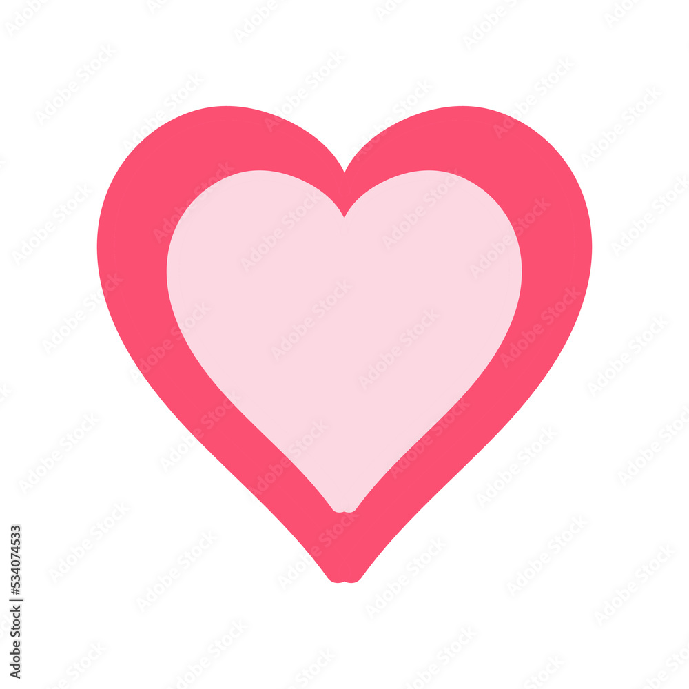Heart on a light background for clipart
