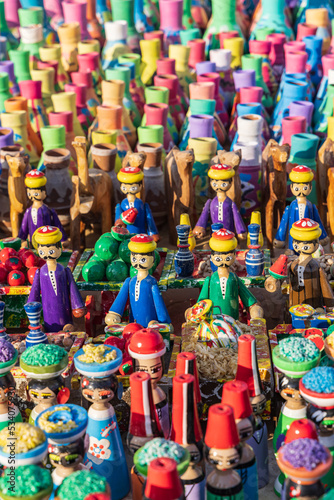 Souvenirs for sale to tourist at Faiyum Oasis.