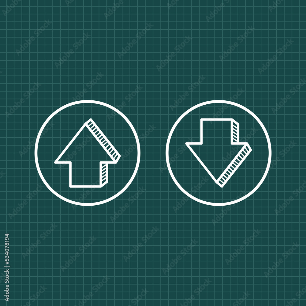 Up and down arrow icon vector, vector illustration