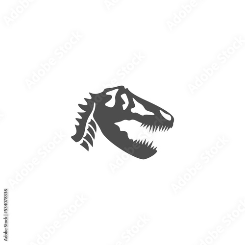 Dinosaur fossil icon design illustration © xbudhong