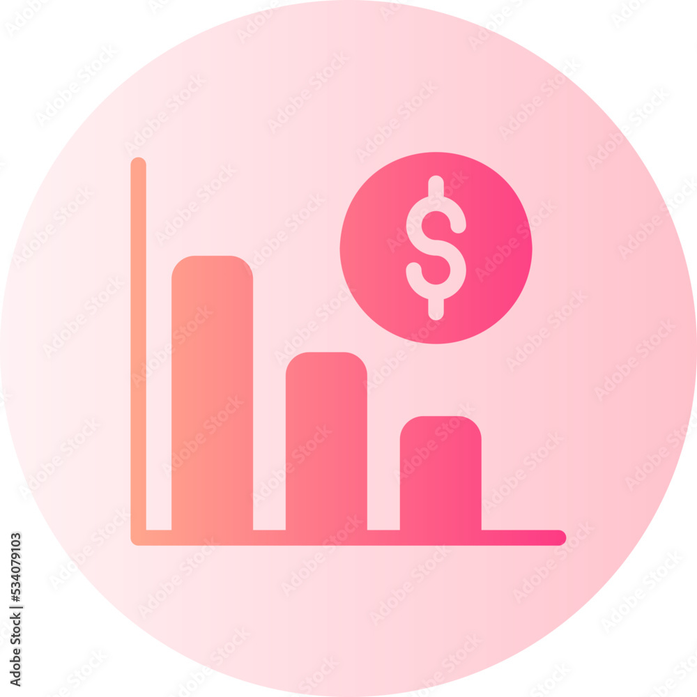 money loss gradient icon