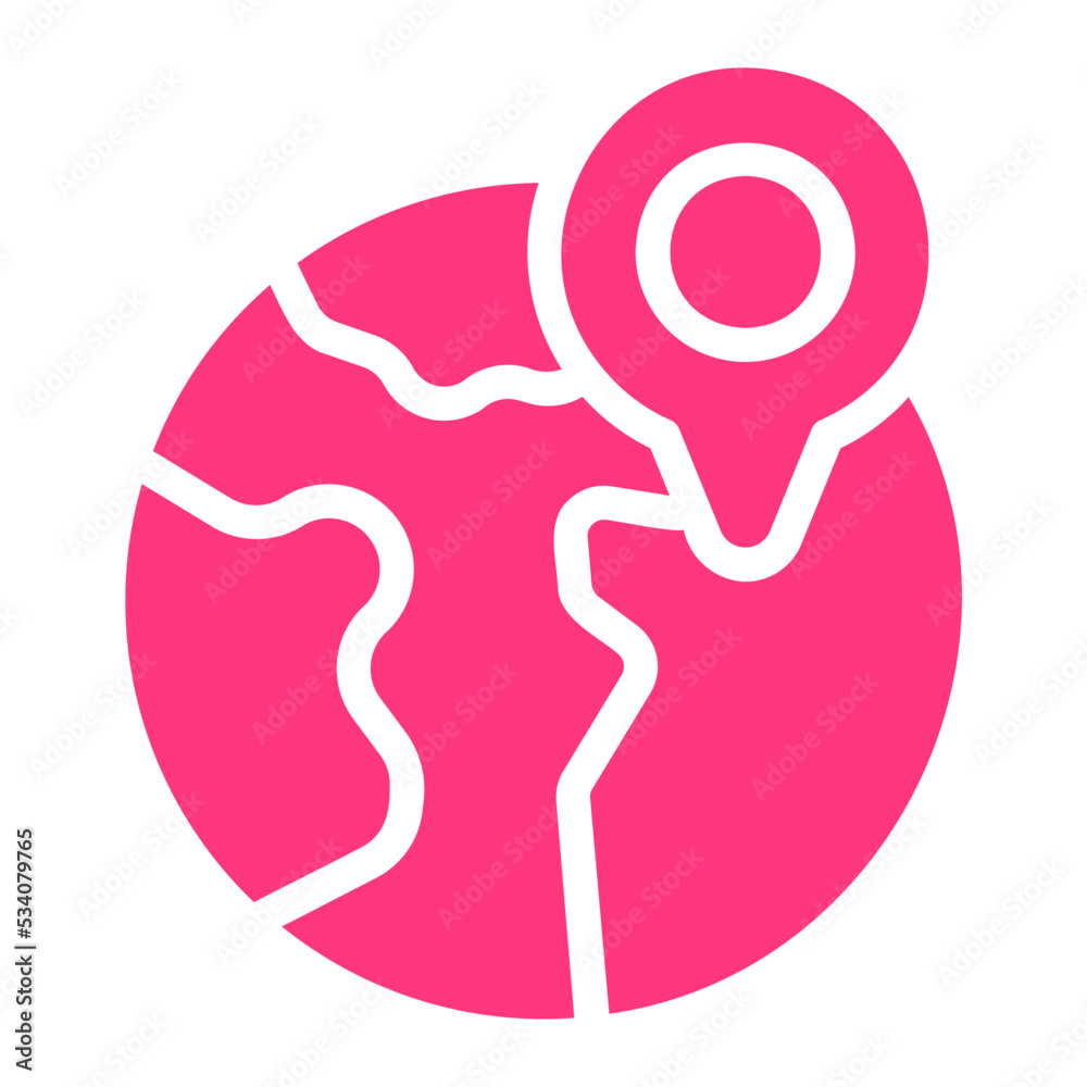 Obraz premium location gradient icon