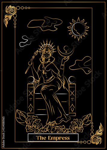 
the illustration - card for tarot - The Empress.