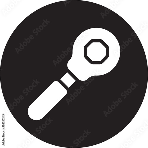 torque wrench glyph icon