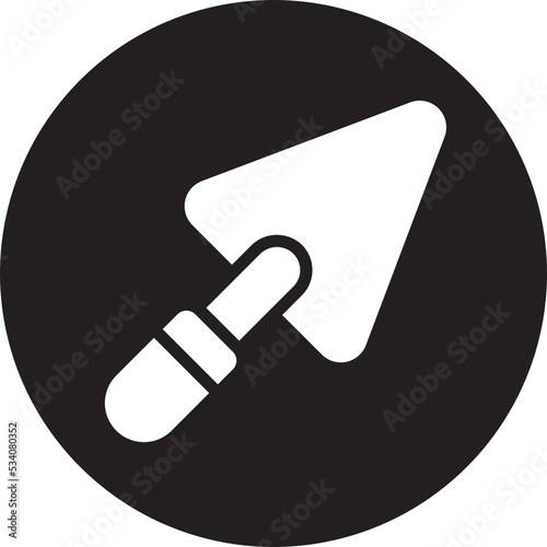 trowel glyph icon