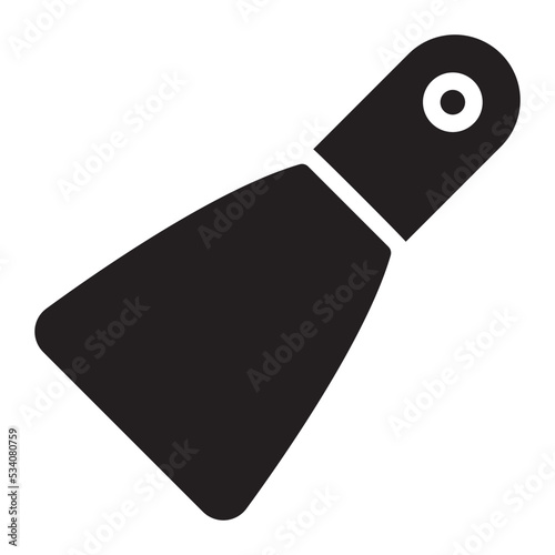 putty knife glyph icon