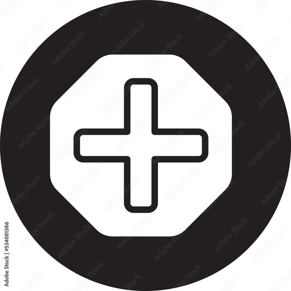 Obraz premium intersection glyph icon