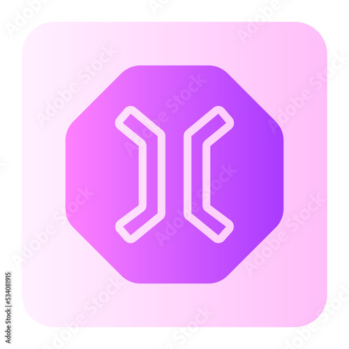 bridge road gradient icon