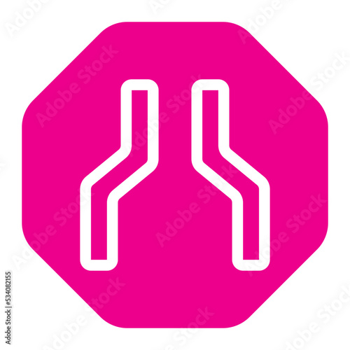 narrow road gradient icon