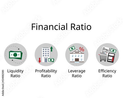 financial ratio or accounting ratio to analysis to evaluate the financial health of companies by scrutinizing past and current financial statements