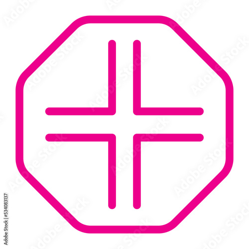 crossing roads gradient icon