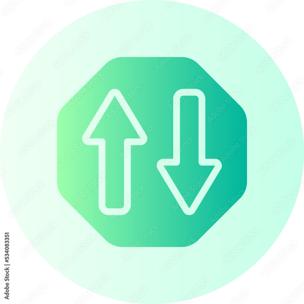 Two way gradient icon Two way gradient icon