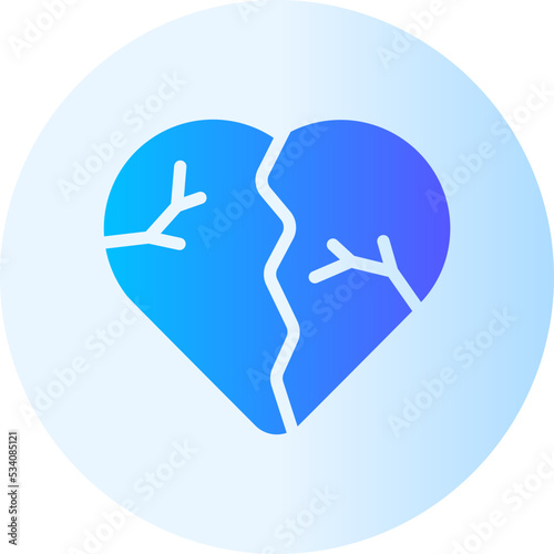 heartbroken gradient icon