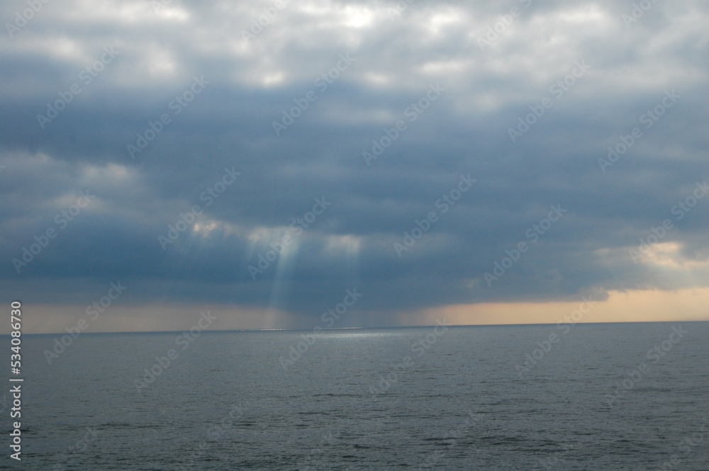 sunilght over the sea