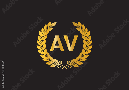 this is a wing letter av icon design photo