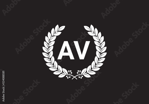 this is a wing letter av icon design
