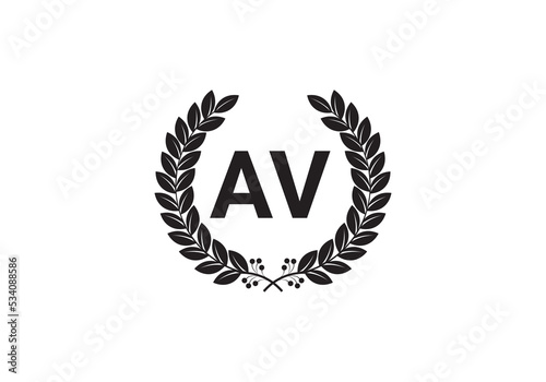 this is a wing letter av icon design photo
