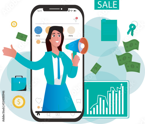 Marketing strategies. Sales promotion activities, customer support and advertising. Sales representative, consultative selling, cold calling metaphors. Vector isolated concept metaphor illustrations.