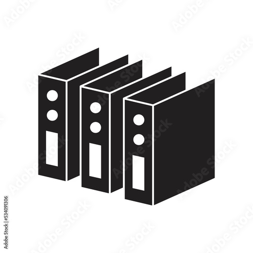 Binders icon design. Archive documents, office folders, isolated on white background