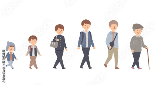 通行人のイラスト　男性
