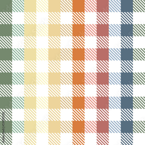 Multicolor checkered background, plaid texture seamless pattern fabric checkered background, gingham background