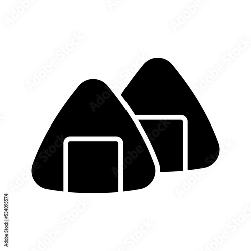 Onigiri icon. rice ball sign. vector illustration