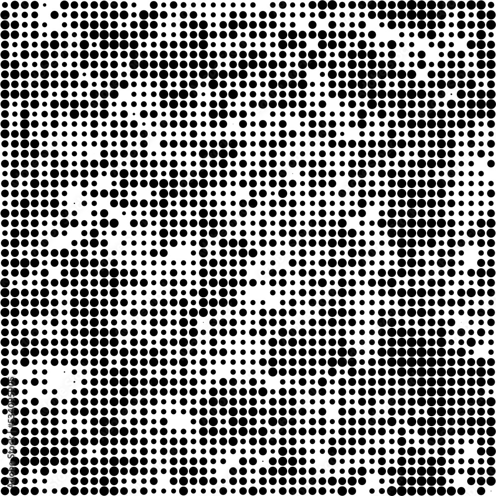 Abstract random circles halftone background.