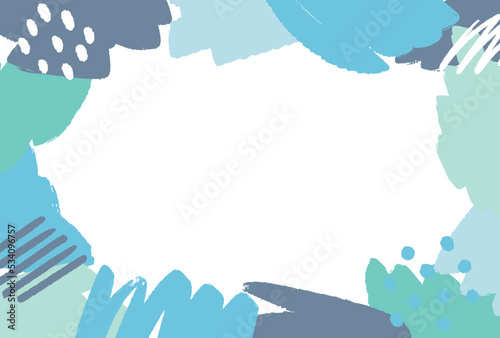 フレーム素材_アブストラクト_青