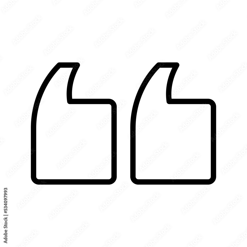 Quote icon. Quotation mark. vector illustration Quote icon. Quotation mark. vector illustration