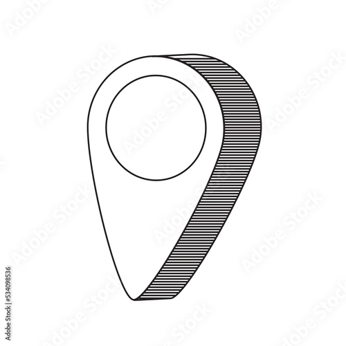 map pointer icon vector