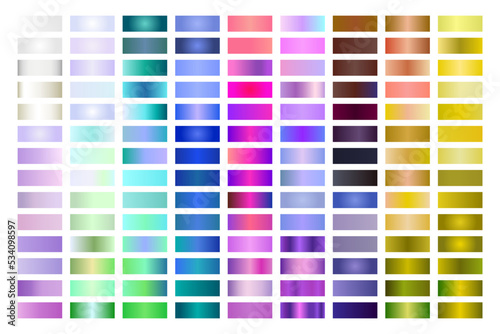 Metal Gradient Collection of All Color Swatches. © csiling