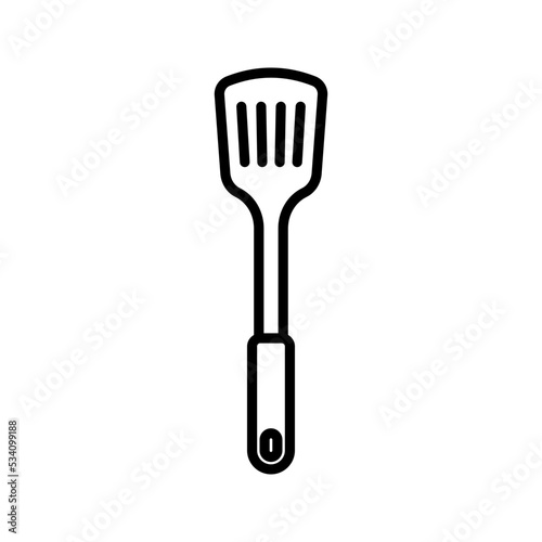 Spatula icon. kitchen spatula sign. vector illustration