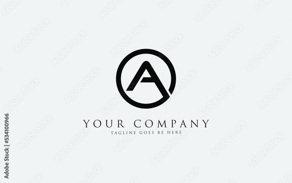 Simple letter 2d logo design vector monogram A Simple letter 2d logo design vector monogram A