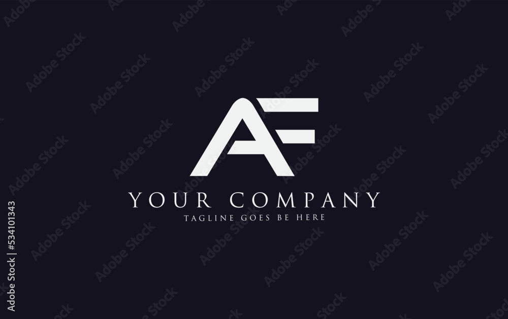 Simple letter 2d logo design vector monogram AF Simple letter 2d logo design vector monogram AF