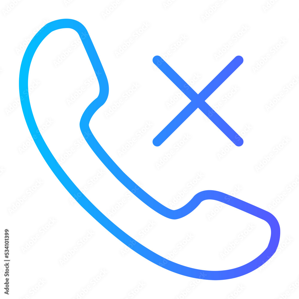 no call gradient icon no call gradient icon