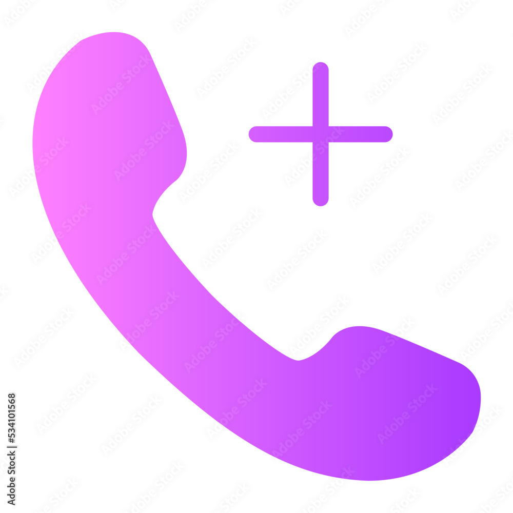 Fototapeta premium add call gradient icon