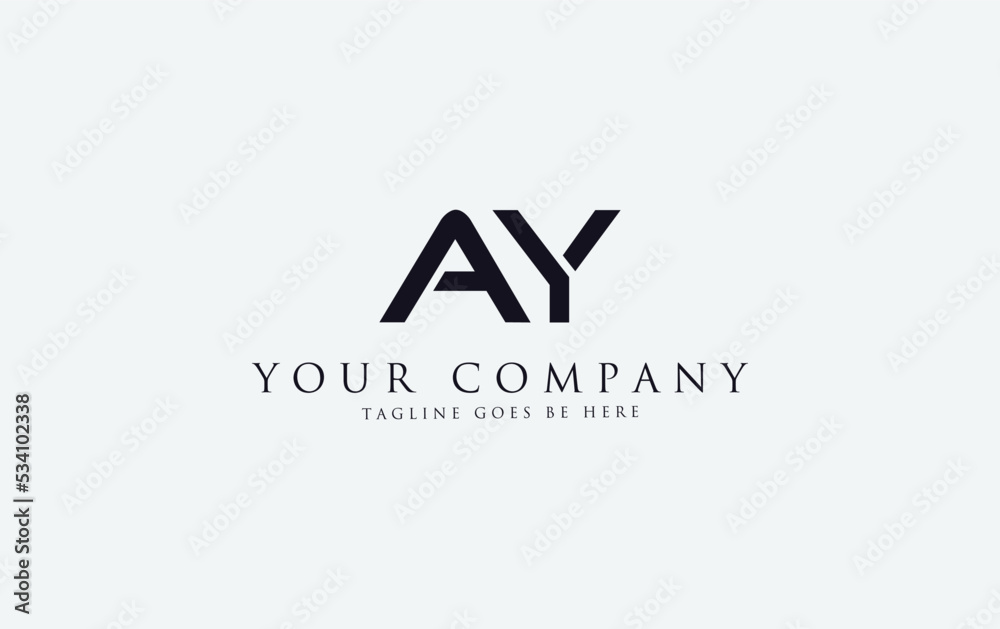 Simple letter 2d logo design vector monogram AY Simple letter 2d logo design vector monogram AY