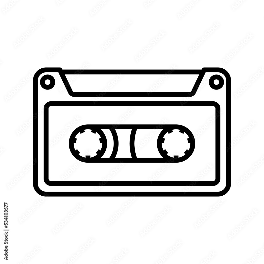 Cassette icon. vector illustration Cassette icon. vector illustration