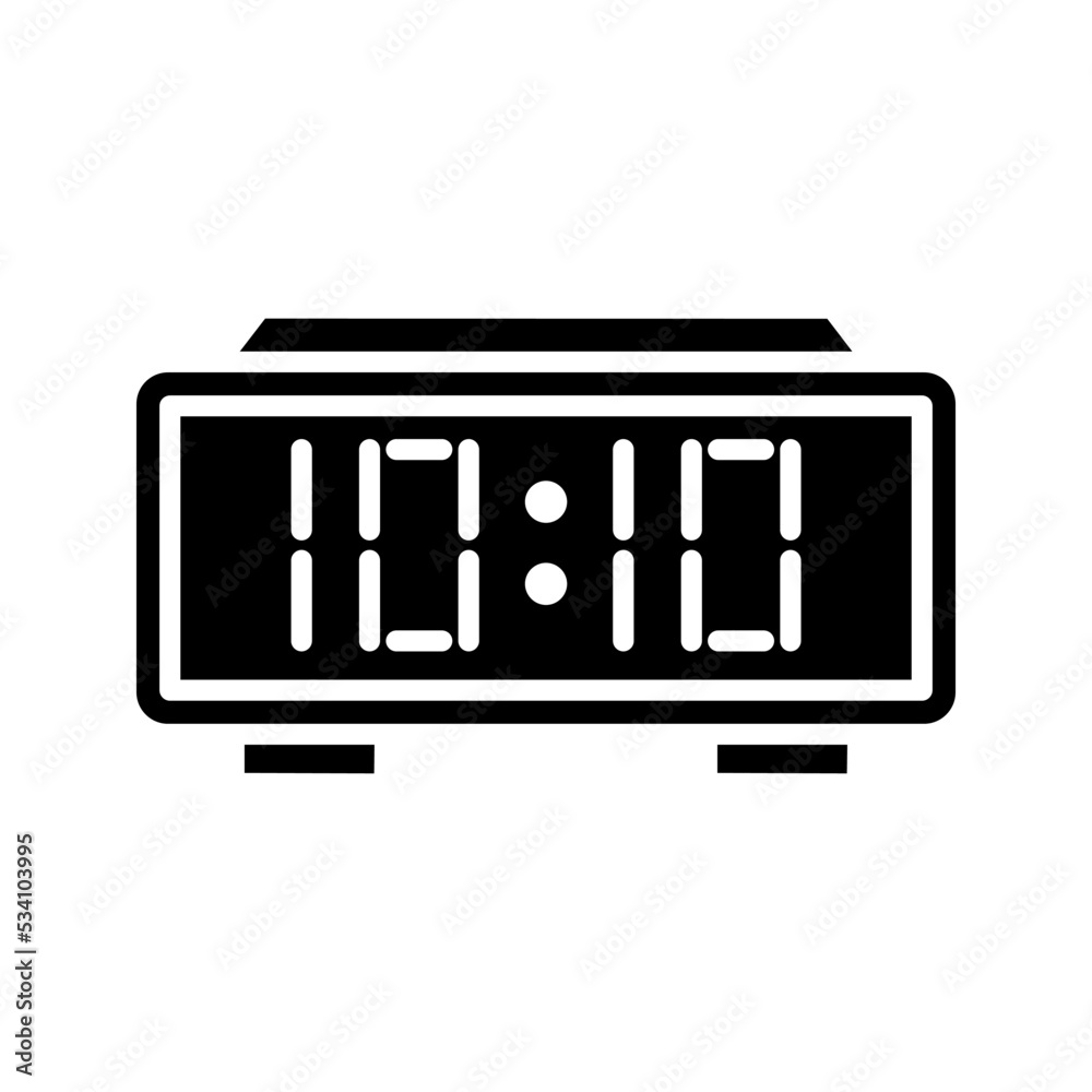 Digital clock icon. vector illustration Digital clock icon. vector illustration