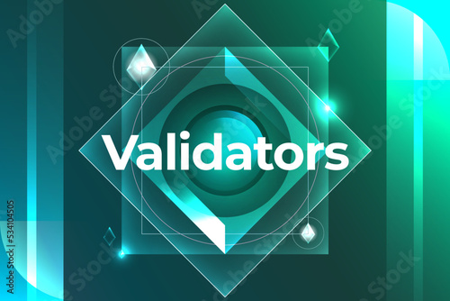 Concept Illustration The Merge and validator Web3 blockchain and token Crypto Node Economy Read Write Execute 