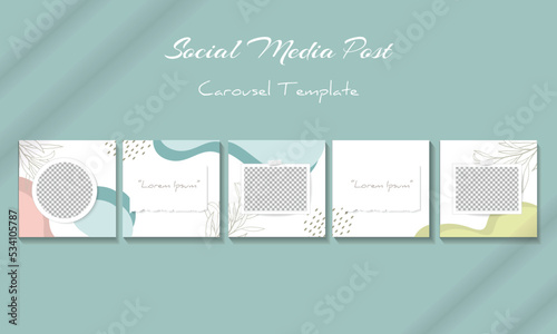 Social media post banner carousel template