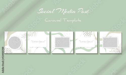 Social media post banner carousel template